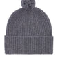 Knitted Pure Cashmere Hat- Charcoal
