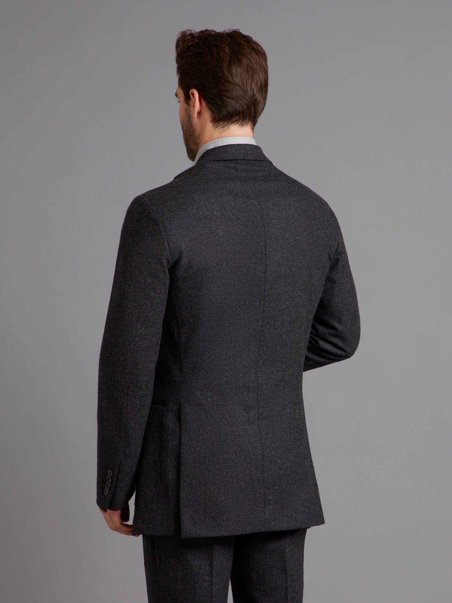 Unstructured Wool Jacket - Charcoal