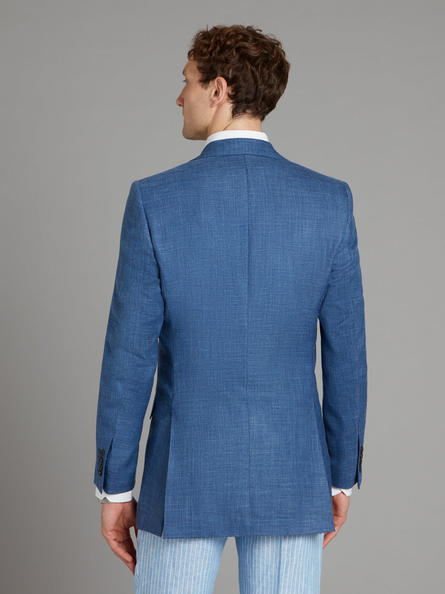 Eaton Jacket - Textured Aegean Blue