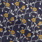Woven Floral Silk Tie - Navy and Yellow