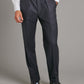 Pleated Suit Trousers - Navy Flannel