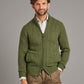 Lambswool Cable Knit Zip Cardigan - Rosemary