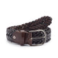 Woven Leather Belt - Brown