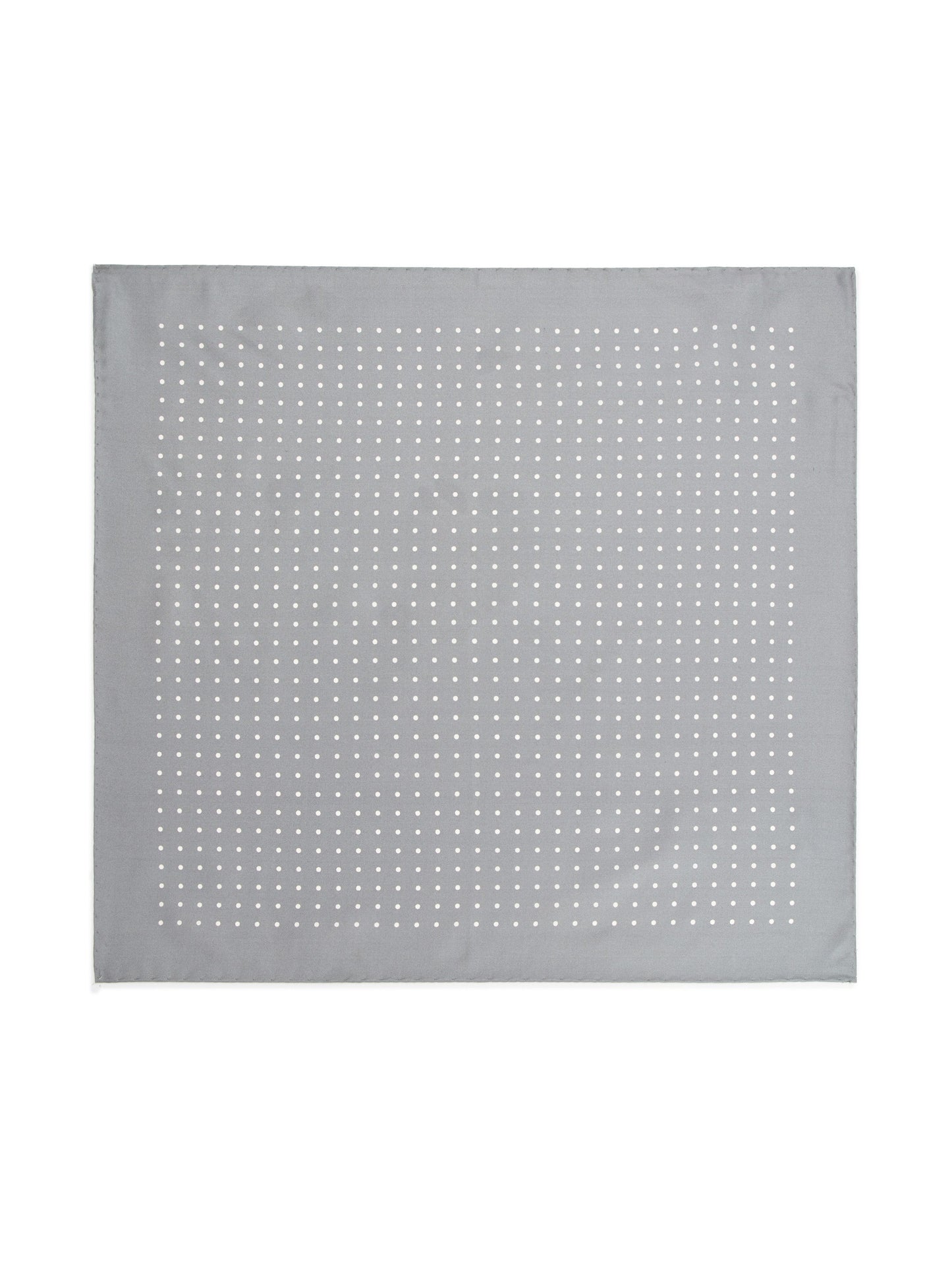 Silk Spot Handkerchief - Grey/White