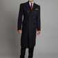 Double Breasted Overcoat Cashmere Blend - Navy