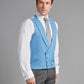 Double Breasted Wool Waistcoat - Mid Blue