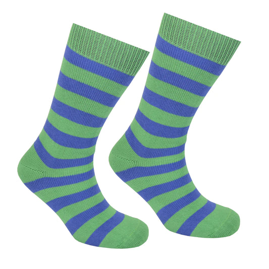 Hoops Socks Pea/Royal