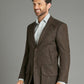 Country Jacket with Half Belt - Brown