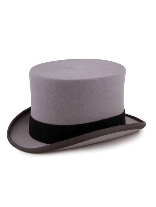 Wool Felt Top Hat - Grey