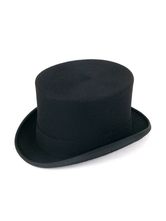 Wool Felt Top Hat, Black