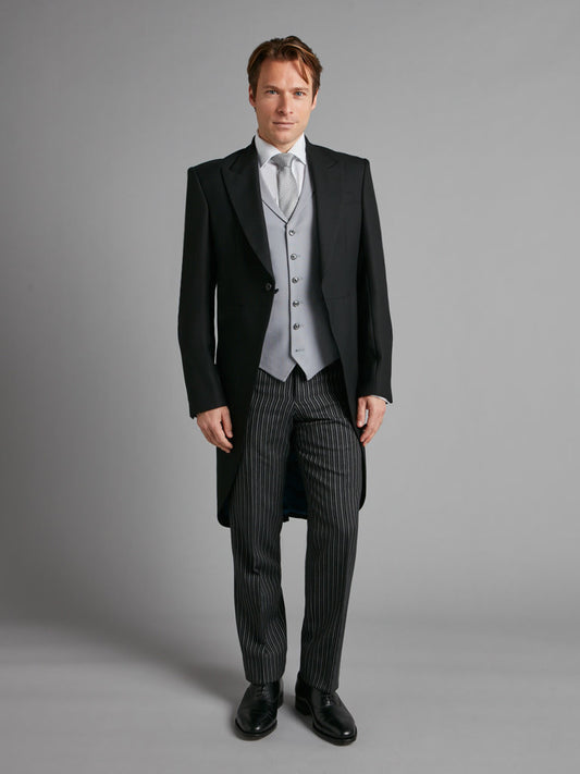 Morning Suit Three Piece Hire with Single Breasted Waistcoat