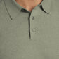 Long Sleeve Silk Blend Polo Shirt - Sage Green