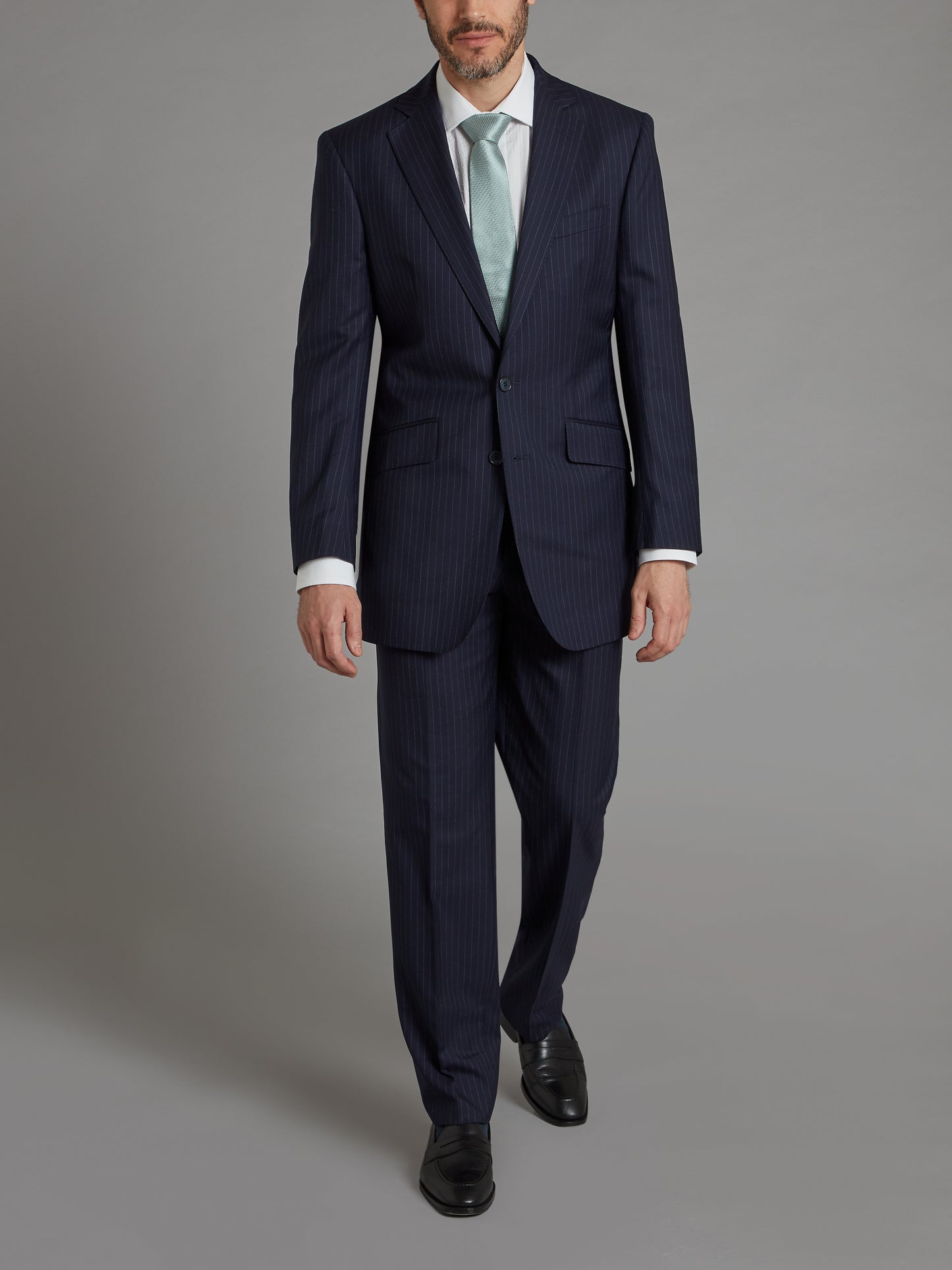 Limited Edition Eaton Suit - Lightweight Navy Pinstripe