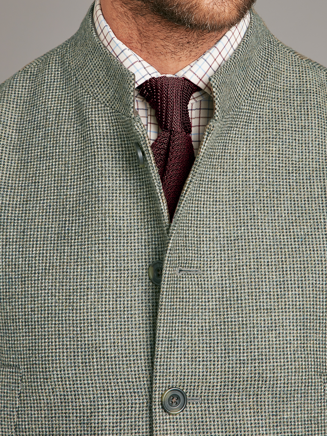 Limited Edition Gilet – Nailhead Tweed - Sage Green