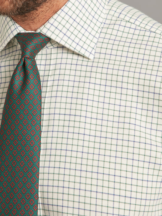 Tattersall Check Shirt - Green/Navy