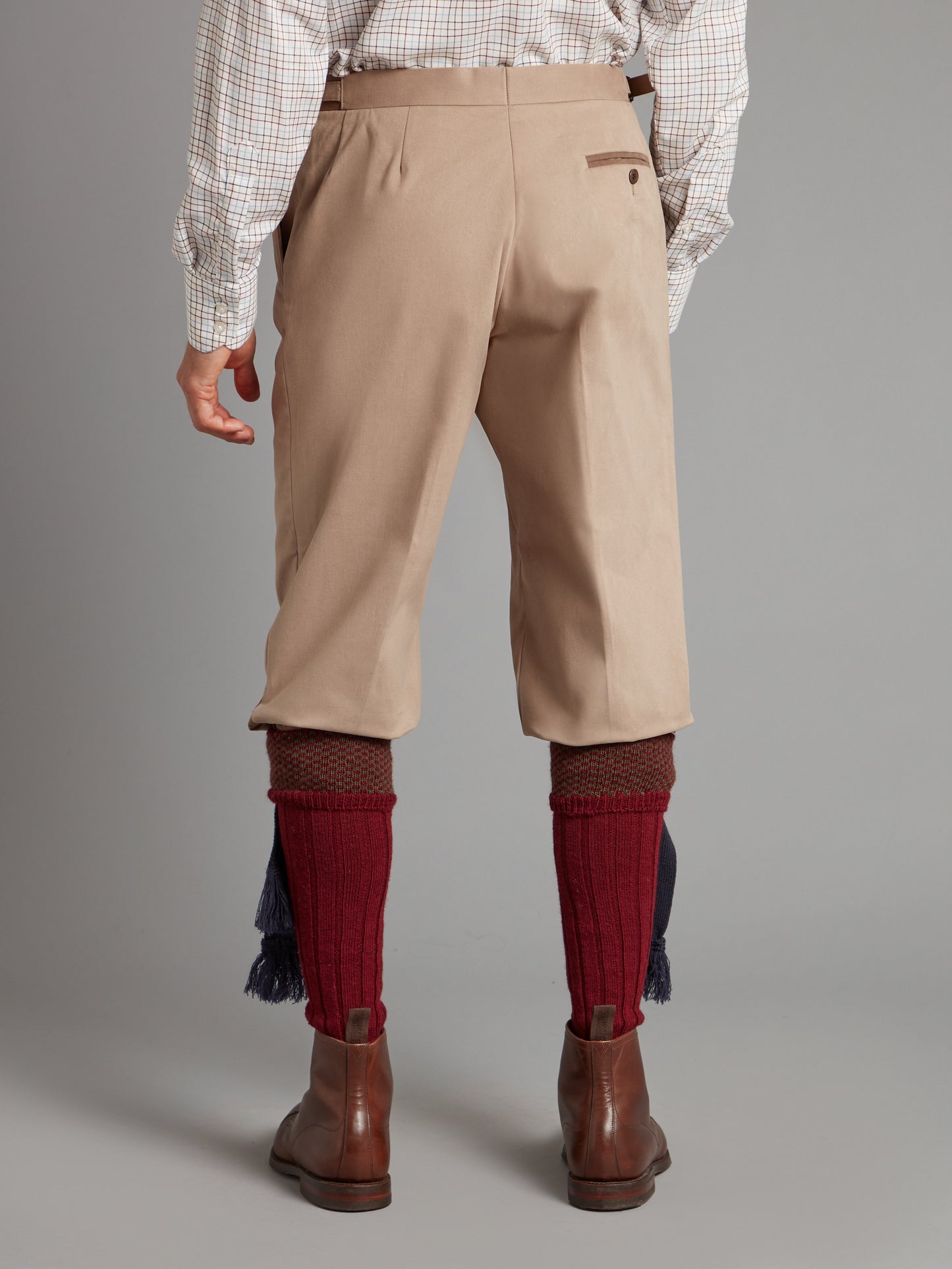 Pleated Trousers - Deveron Tweed, Men's Tweed Trousers