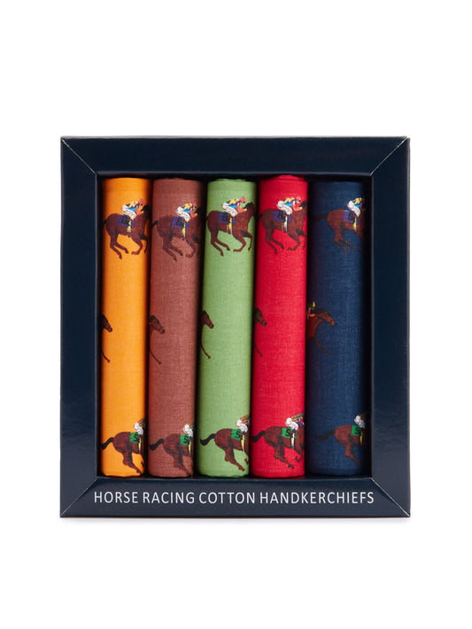 Cotton Handkerchiefs Set - Horse racing