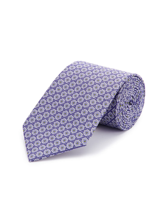 Floral Pattern Tie - Purple