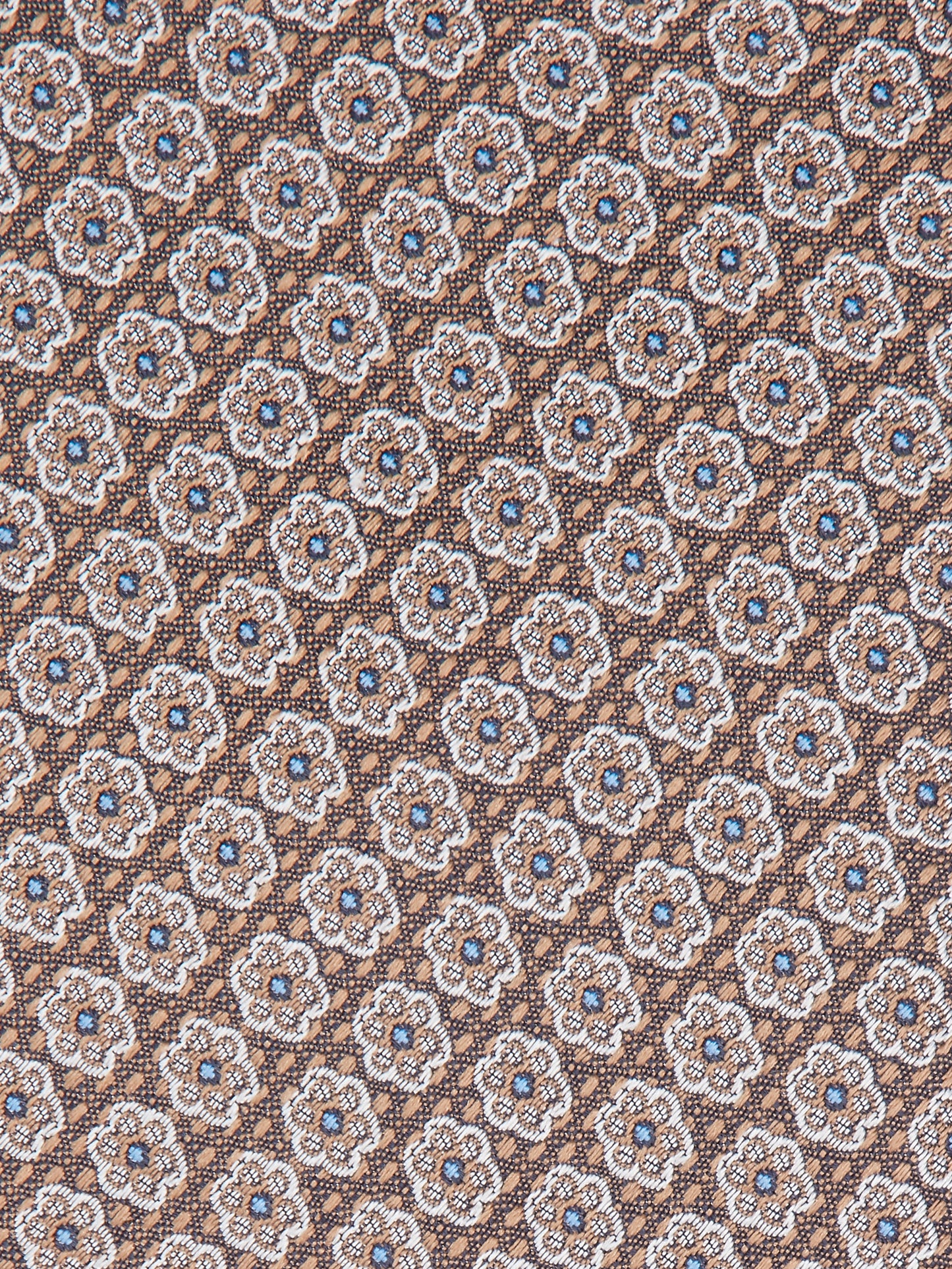 Floral Pattern Tie - Brown