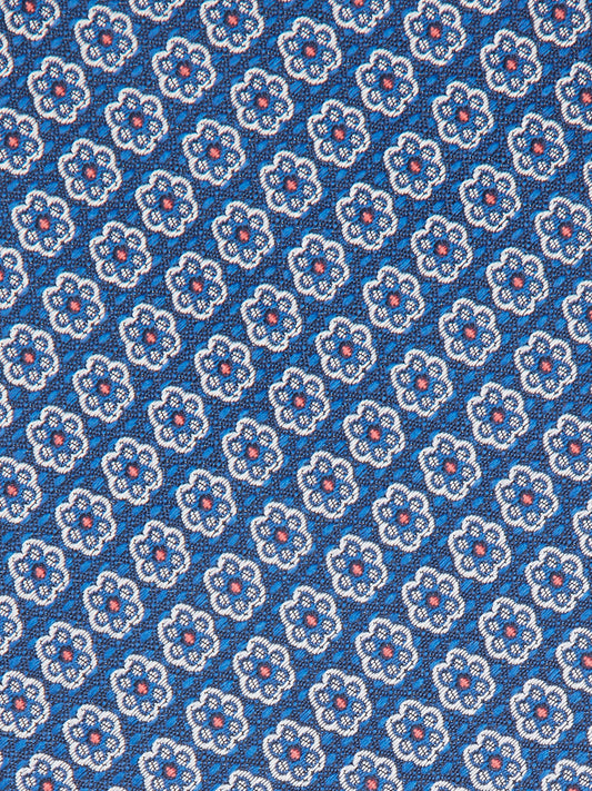 Floral Pattern Tie - Navy
