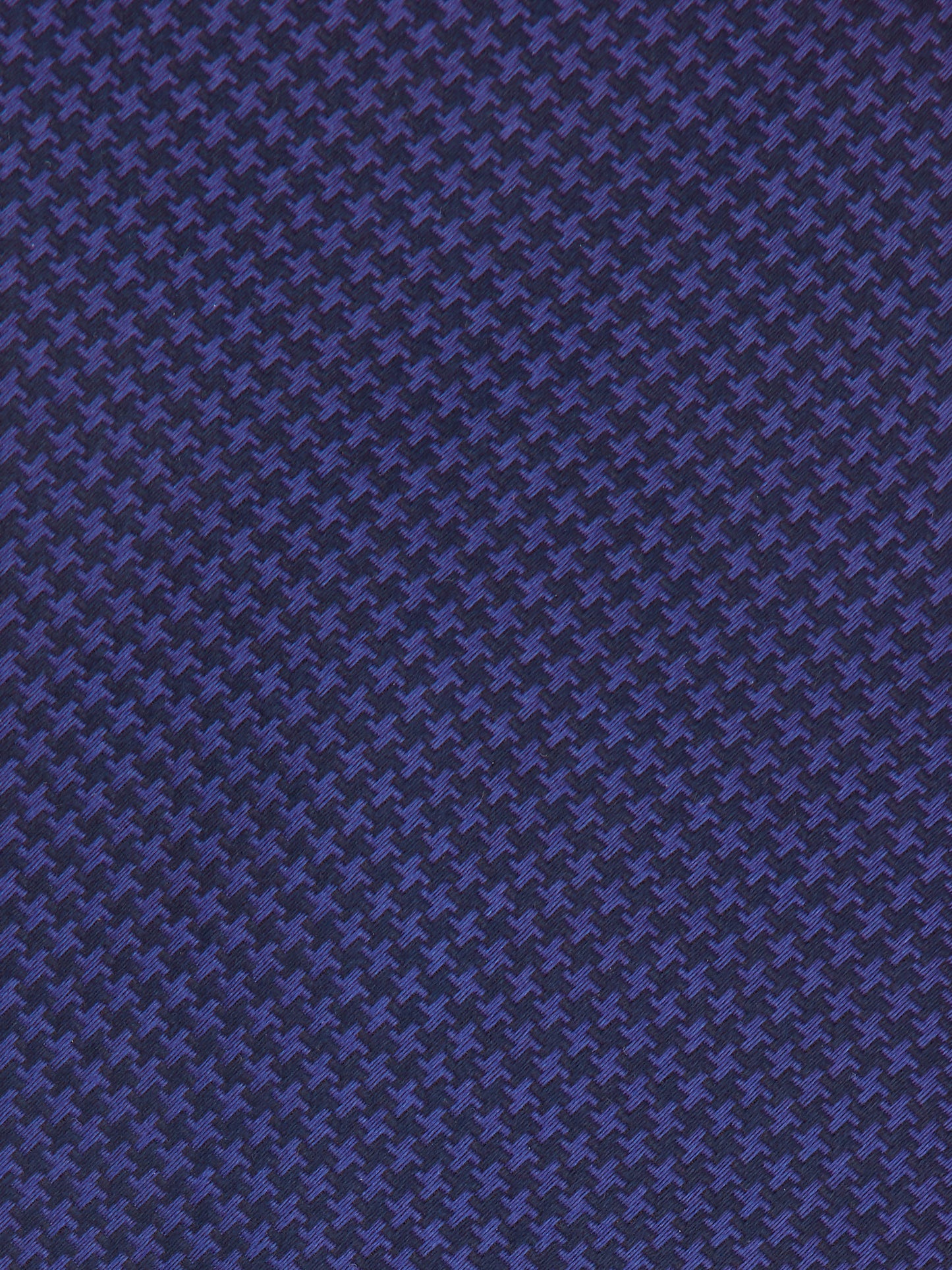 Pure Silk Tie Small Houndstooth Navy/Royal Blue