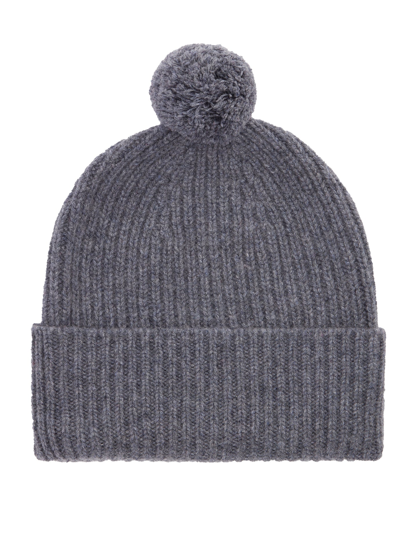 Knitted Pure Cashmere Hat- Charcoal