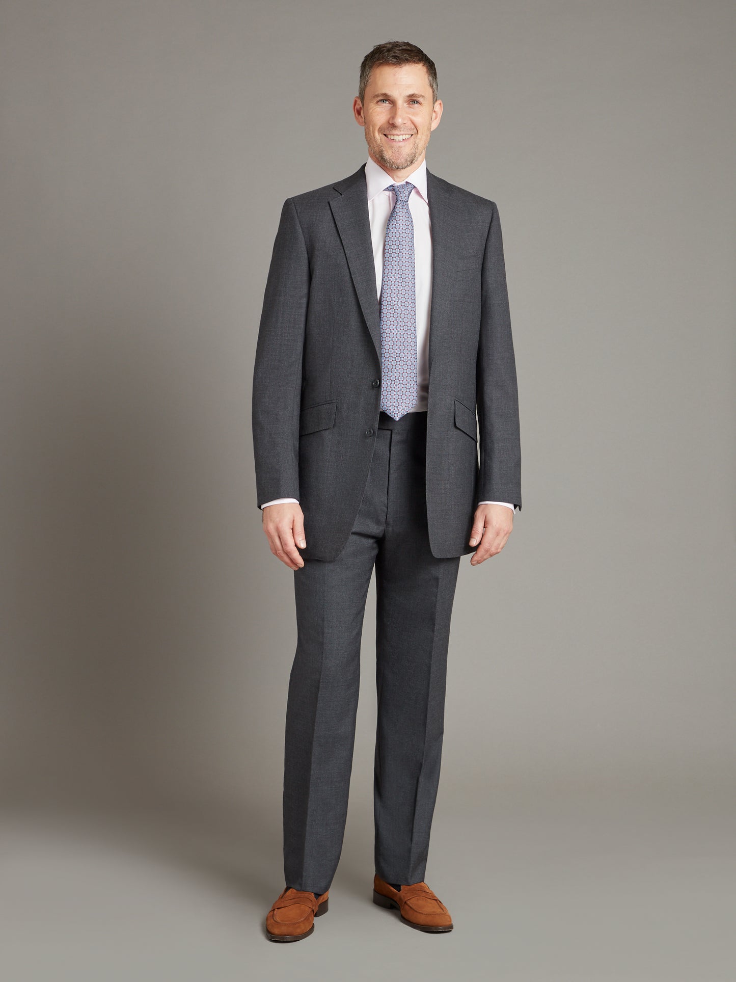 Eaton Suit Super 100's - Plain Grey