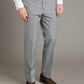 Flat Front Trousers with Coin Pocket - Prince of Wales Navy