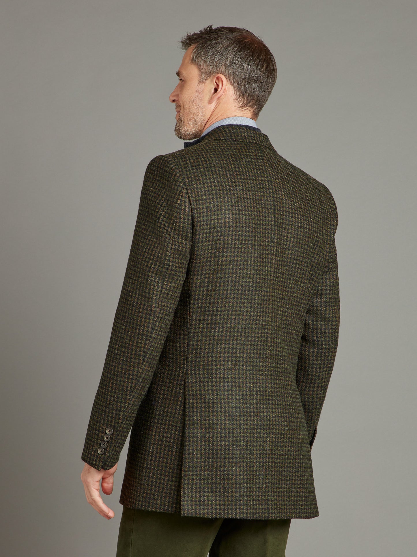 Eaton Jacket Houndstooth - Green/Brown