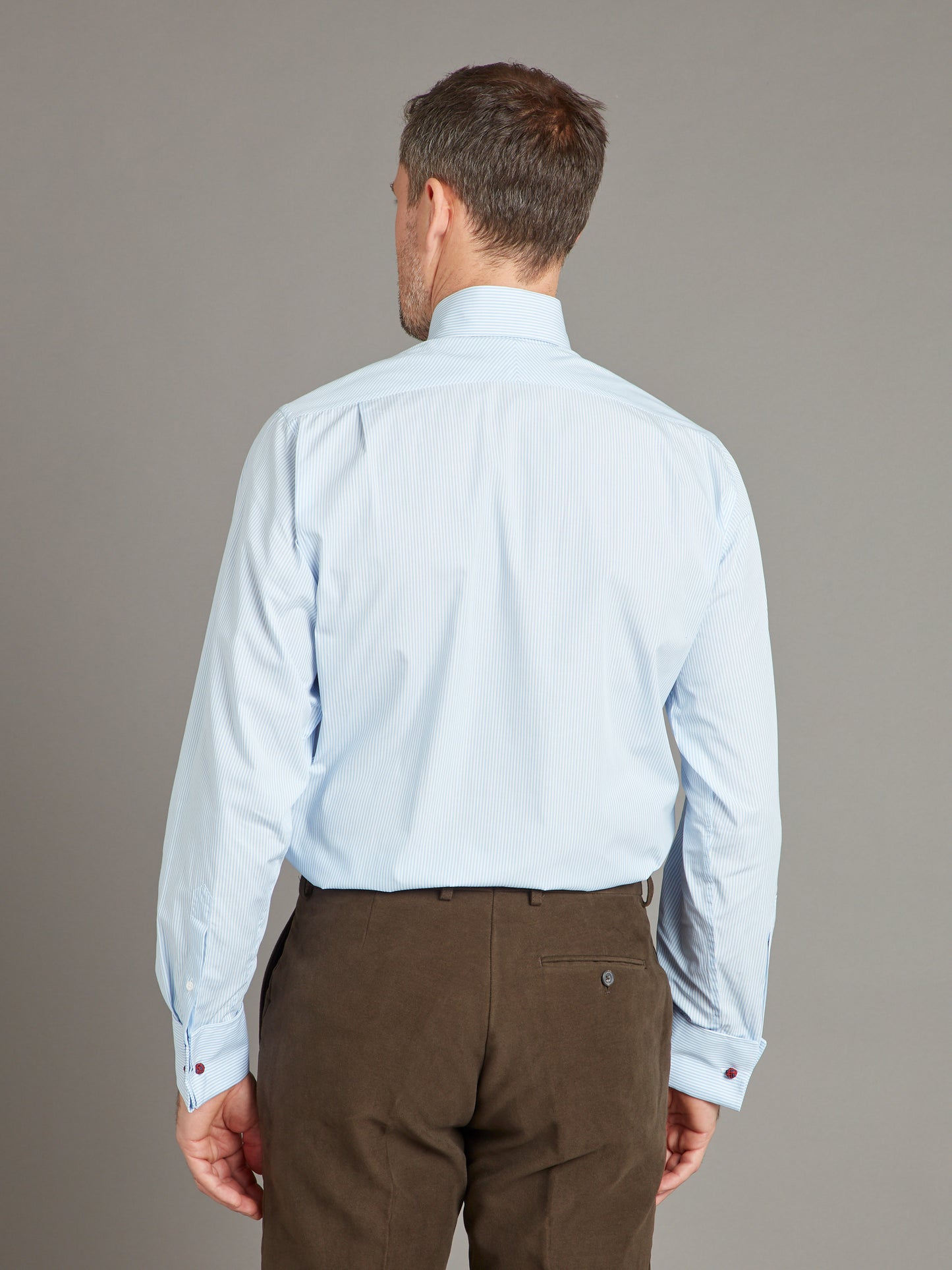 Berwick Shirt DC - Classic Collar - Fine Stripe Sky Blue
