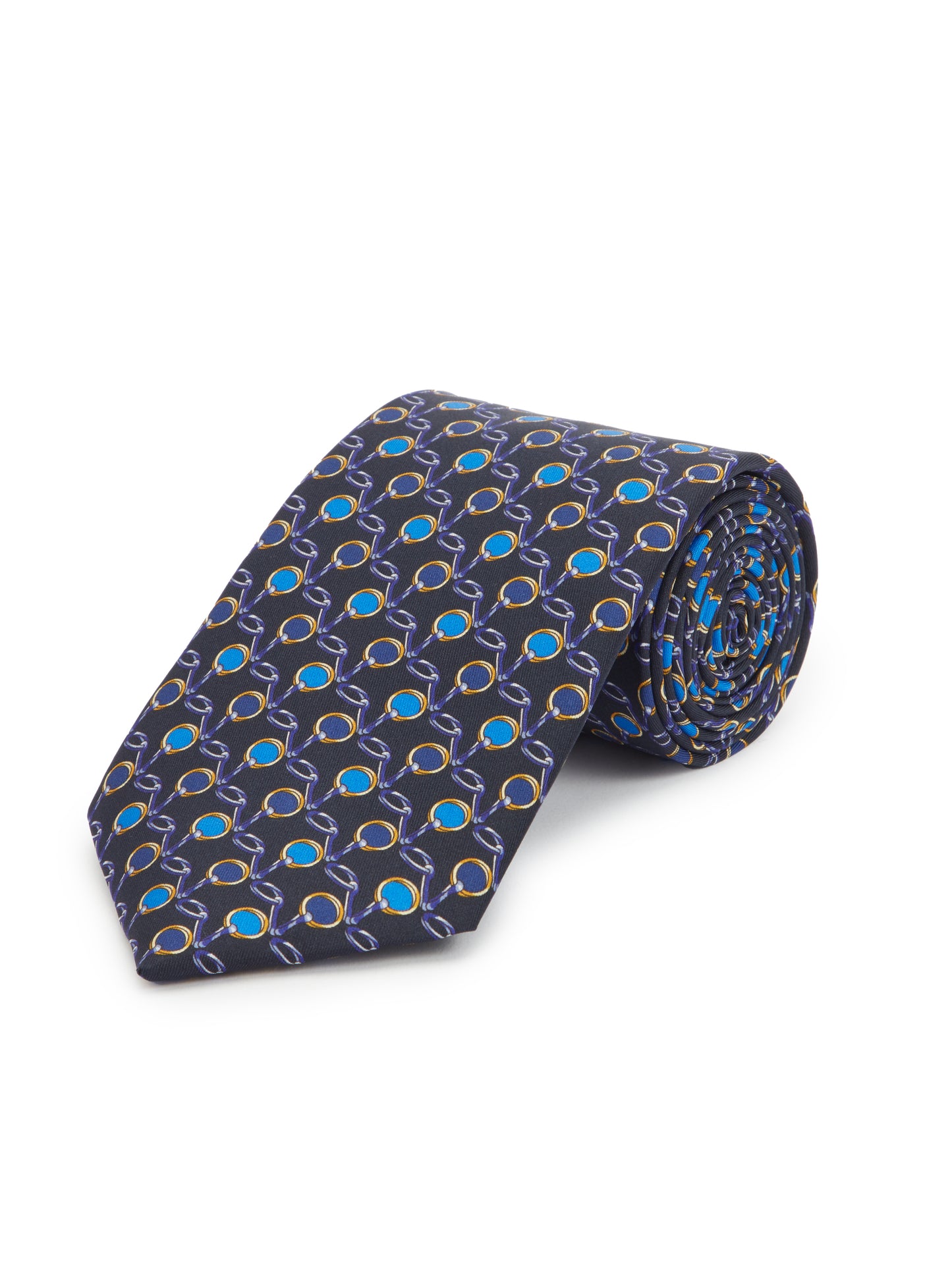 Stirrup Design Tie - Navy/ Blue