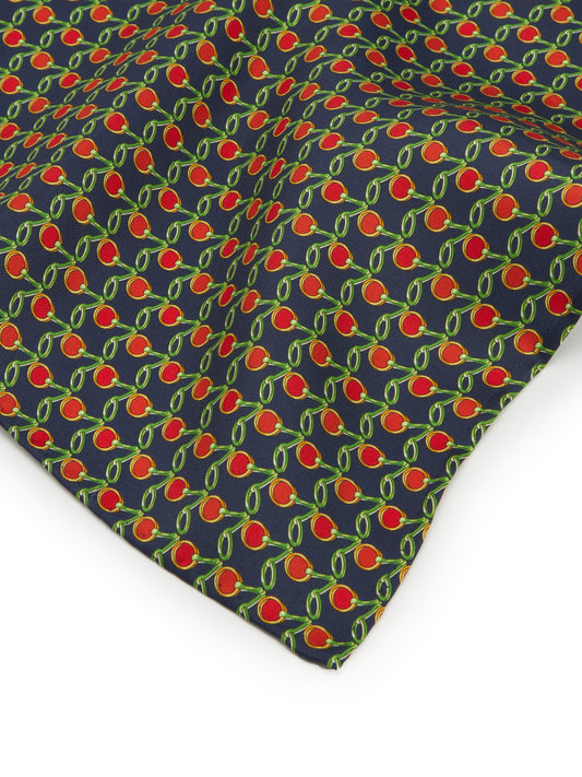 Stirrup Design Handkerchief - Navy/ Red