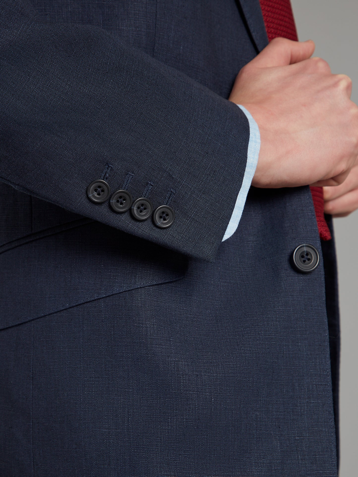 Eaton Suit Linen - Navy