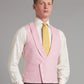 Pure Silk Double Breasted Waistcoat - Pink