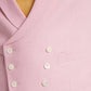Pure Silk Double Breasted Waistcoat - Pink