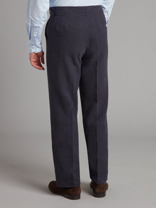 Lombard Trousers - Solbiati Linen Navy