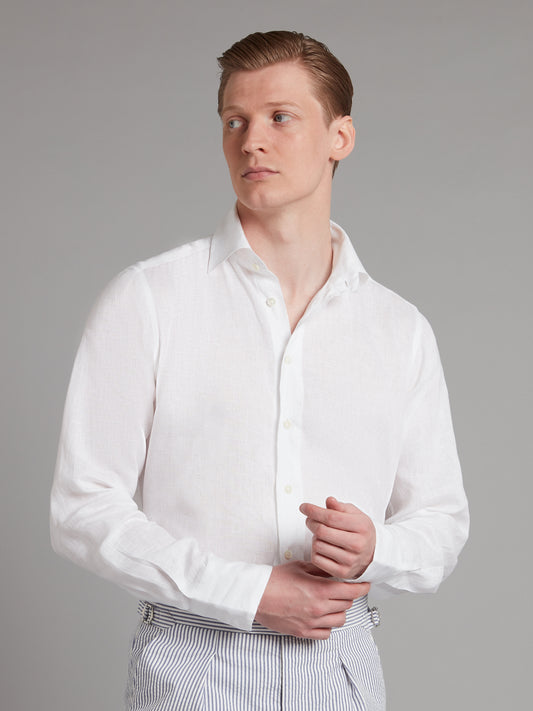 Organic Linen shirt - Crisp White