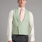 Pure Silk Double Breasted Waistcoat - Green