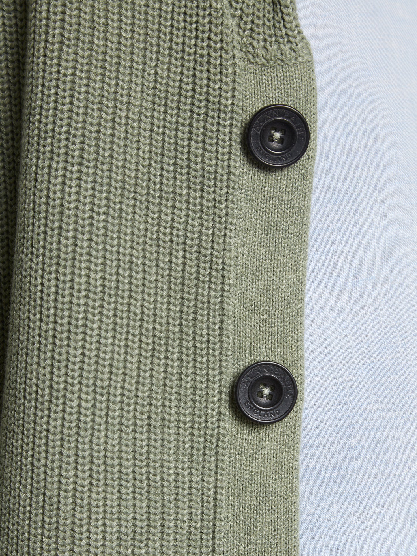 Shawl Collar Cardigan Linen Blend - Sage Green