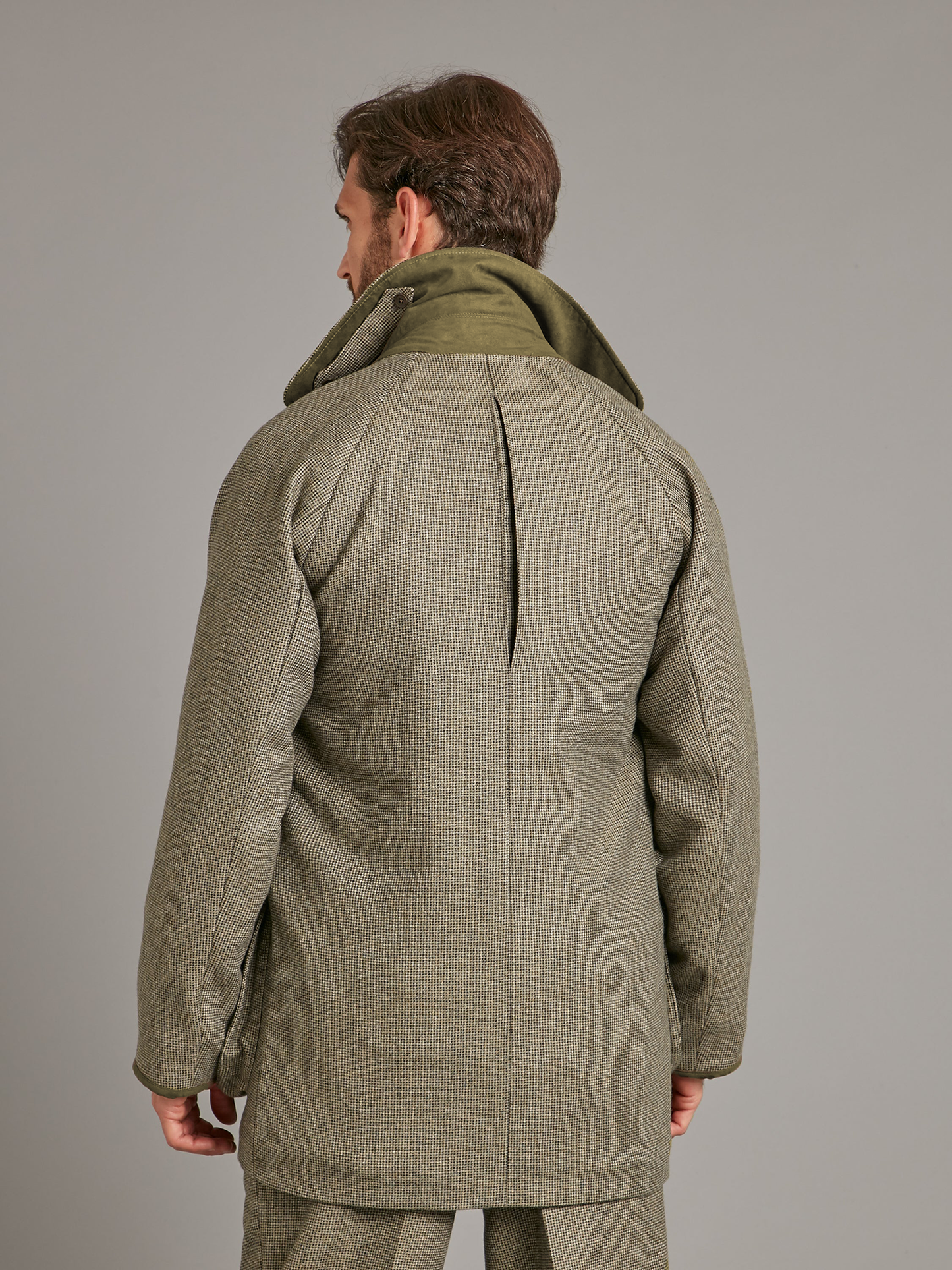 Field Coat - Nailhead Tweed - Cool Sage