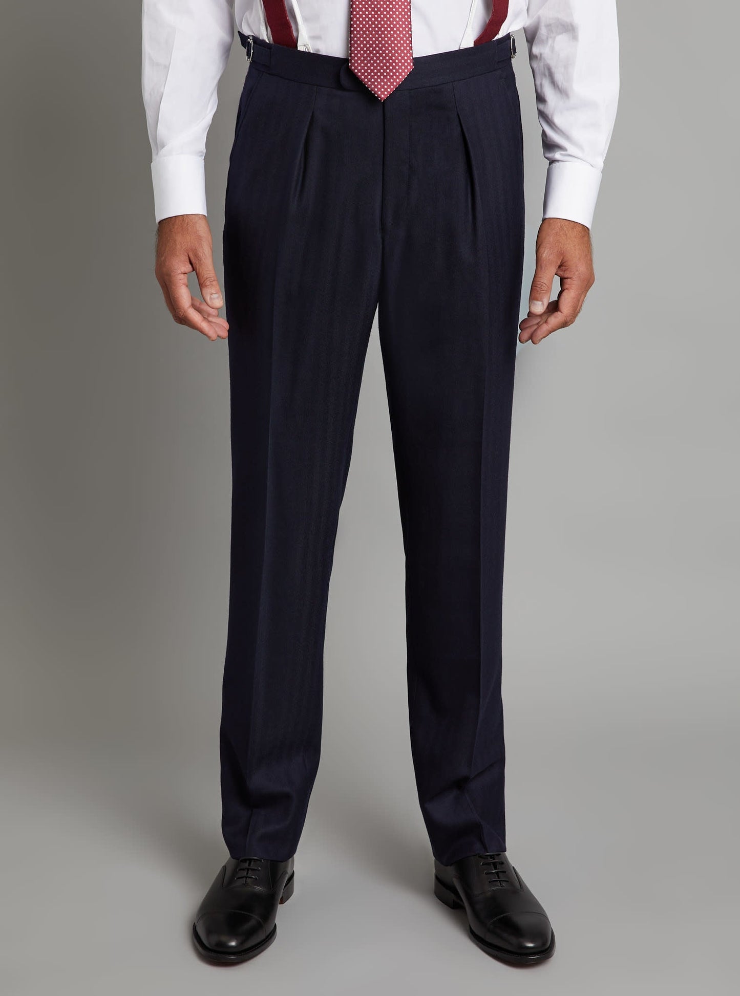 Eaton Suit - Navy Herringbone