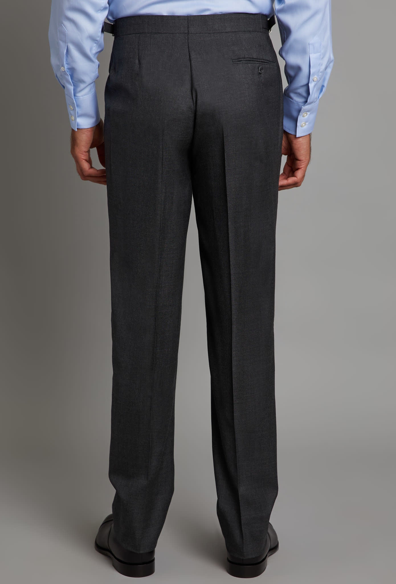 Pleated Suit Trousers - Plain Grey – Oliver Brown