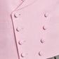 Double Breasted Linen Waistcoat - Pink