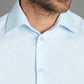 Fitted City Shirt - Herringbone Pale Blue