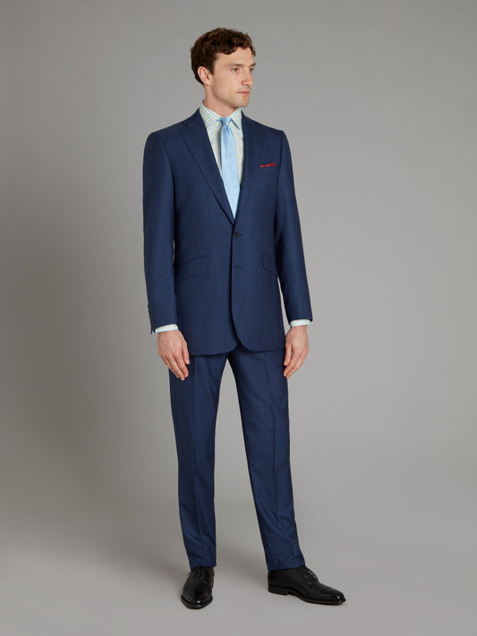 Eaton Suit, Superfine Check - Navy