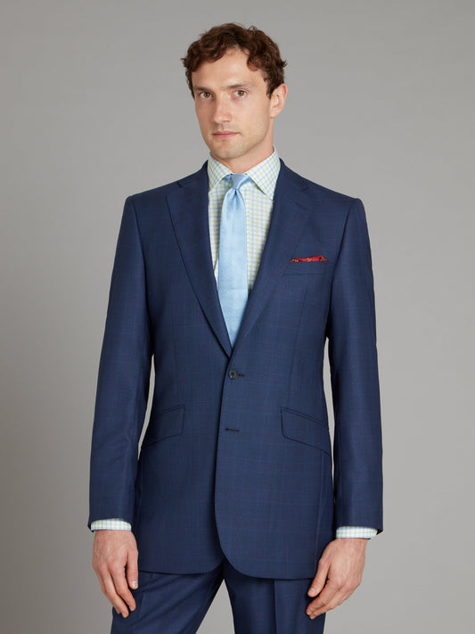 Eaton Suit, Superfine Check - Navy