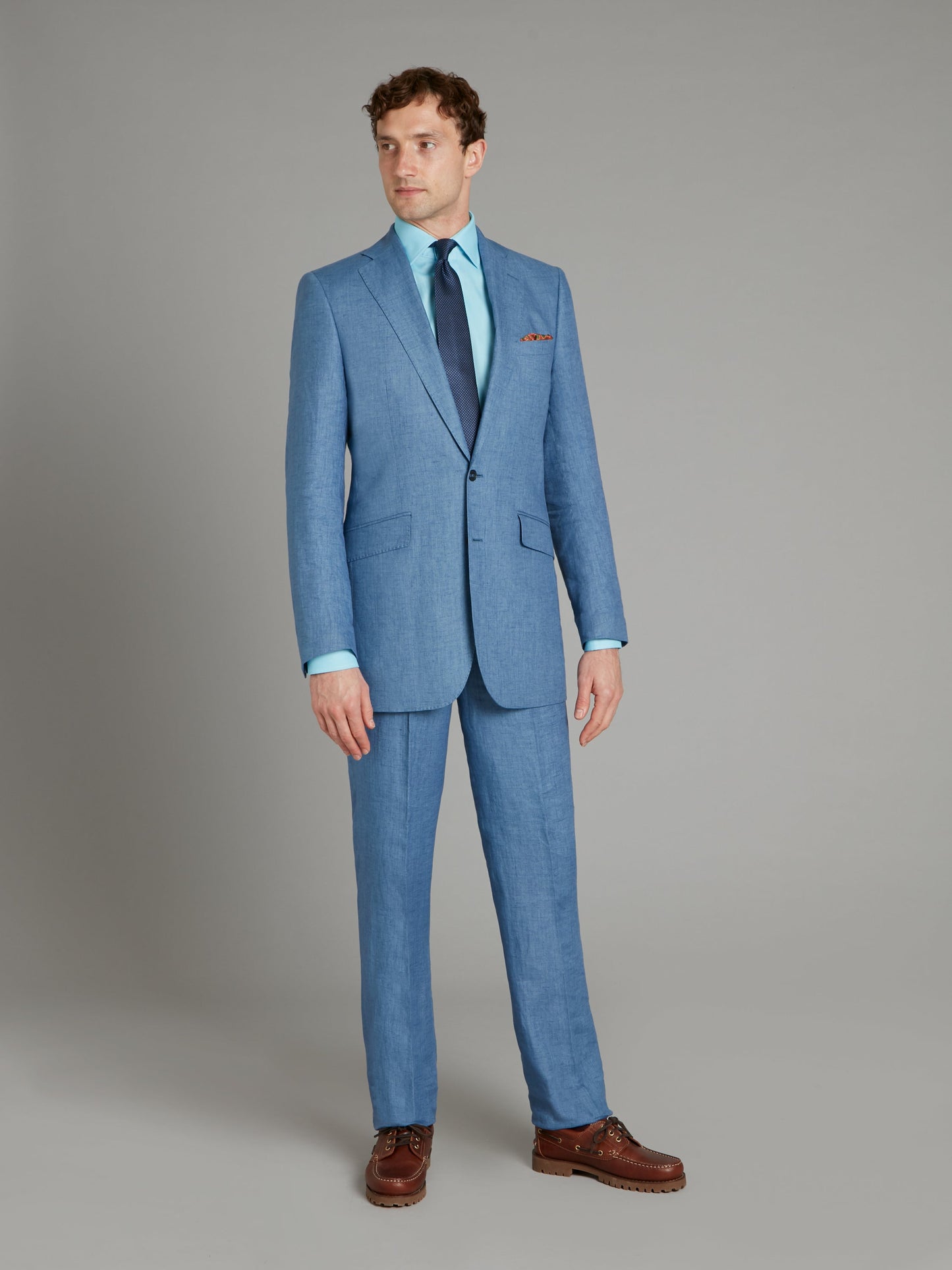 Eaton Suit - Solbiati Aegean Blue