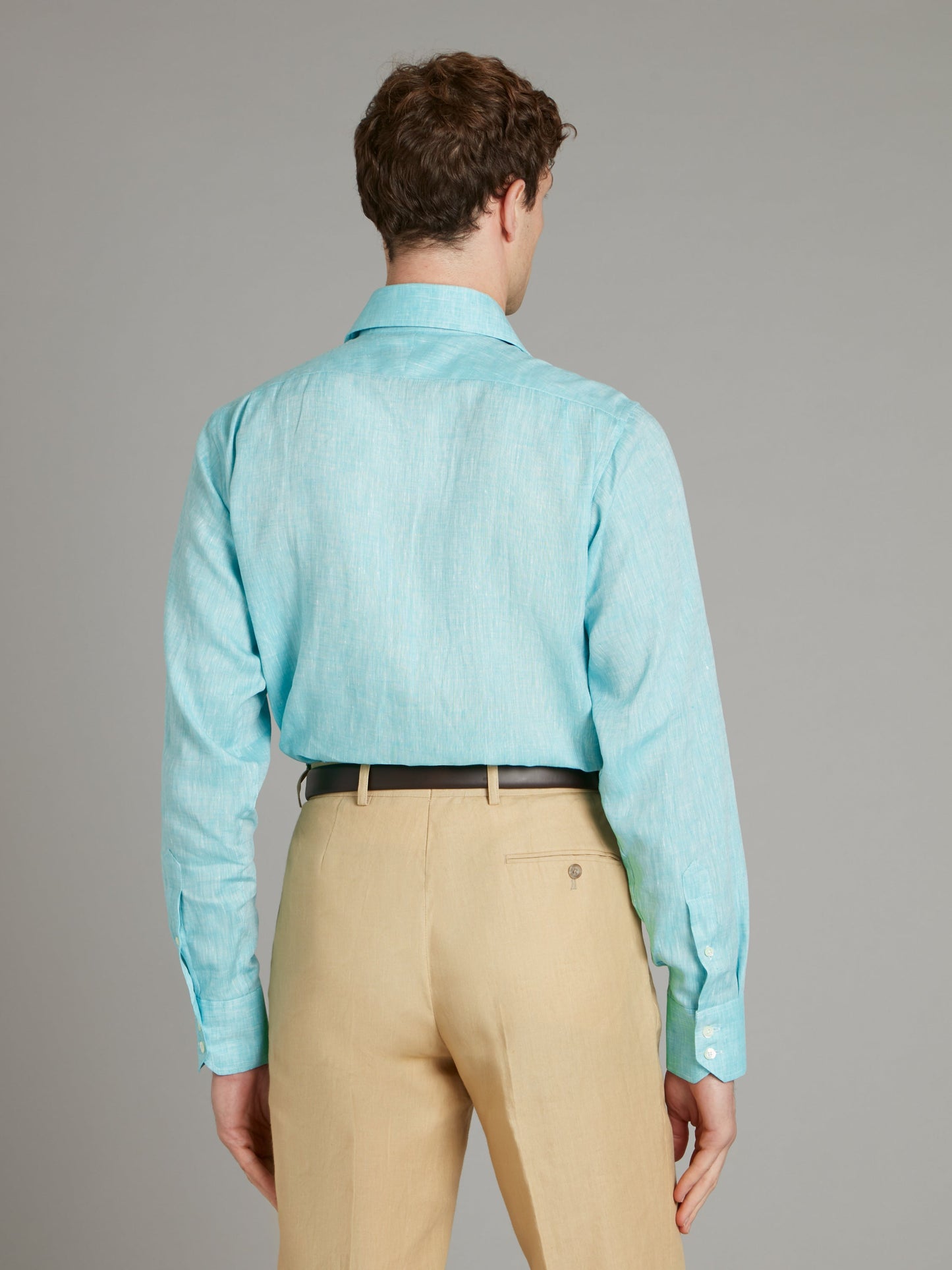 Organic Linen shirt - Turquoise