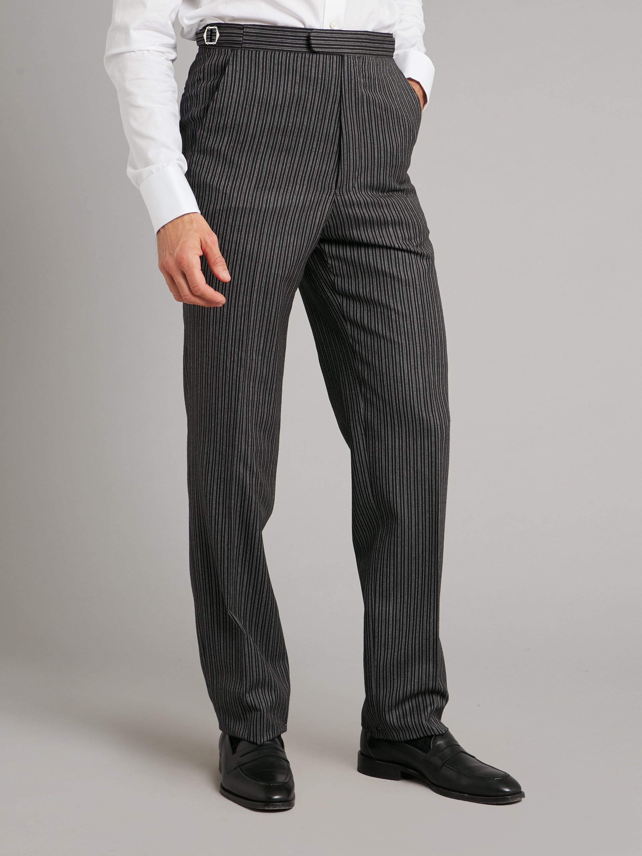 Pleated Morning Trousers - Classic Striped – Oliver Brown