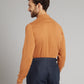 Long Sleeve Silk Blend Polo Shirt - Caramel